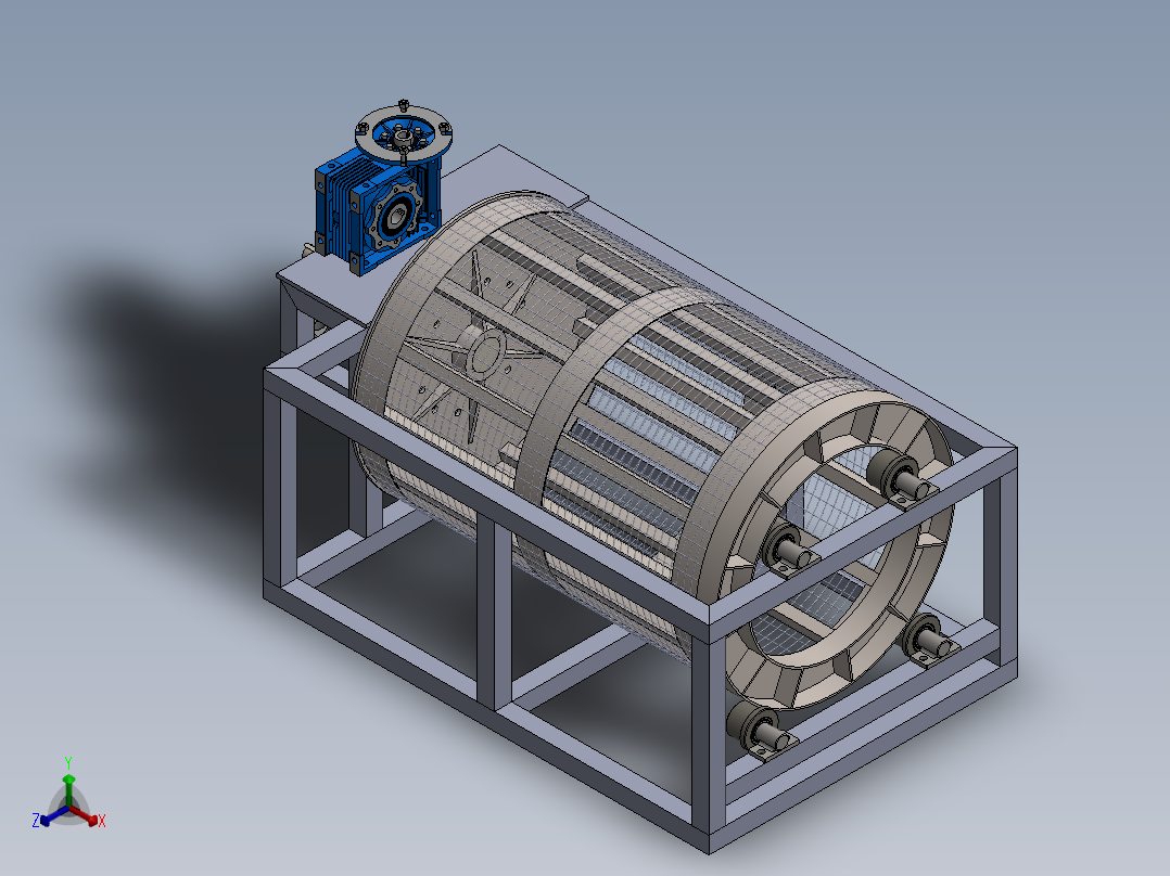 螺旋藻过滤机sw21可编辑正等轴测图