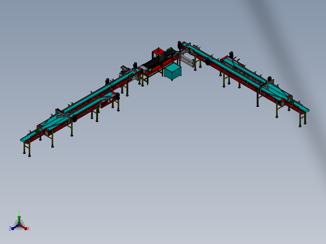 学生食堂不锈钢餐盘自动清洗设备sw17可编辑正等轴测图