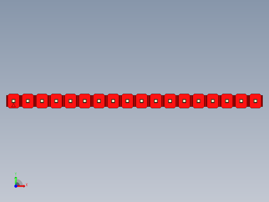 彩色公头100mil（2.54mm）系列-DS1021_red_1x18p_100mil_Type1_rev1.0前视图