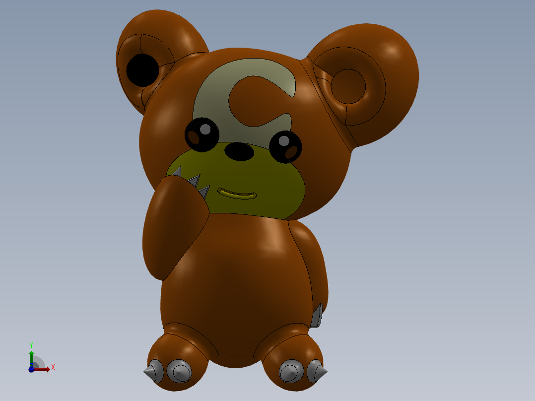 口袋妖怪-泰迪乌尔萨前视图