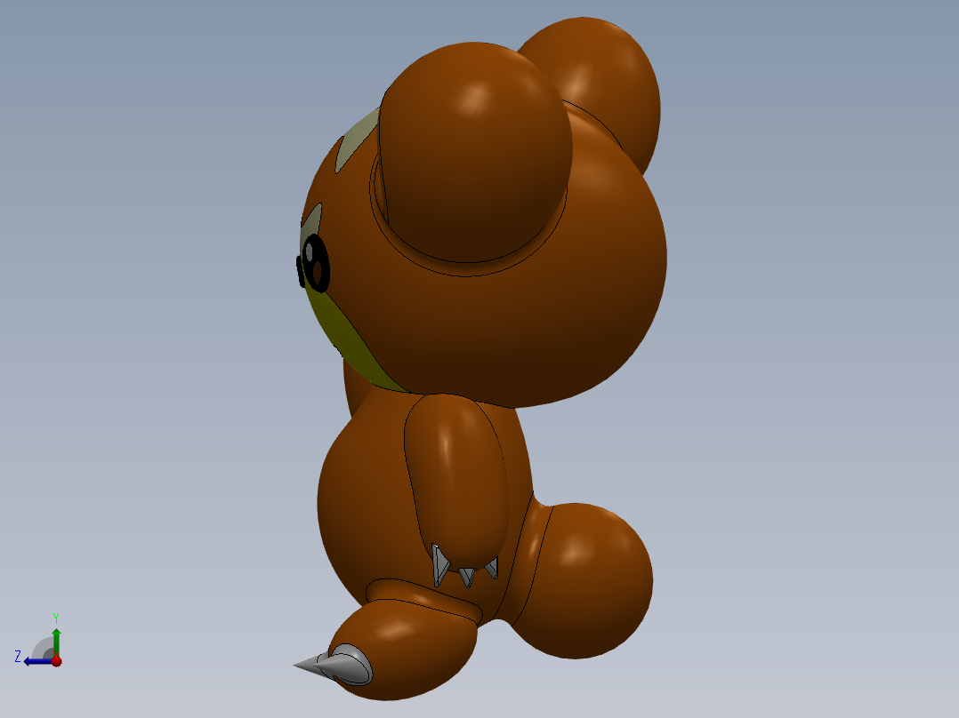 口袋妖怪-泰迪乌尔萨右视图