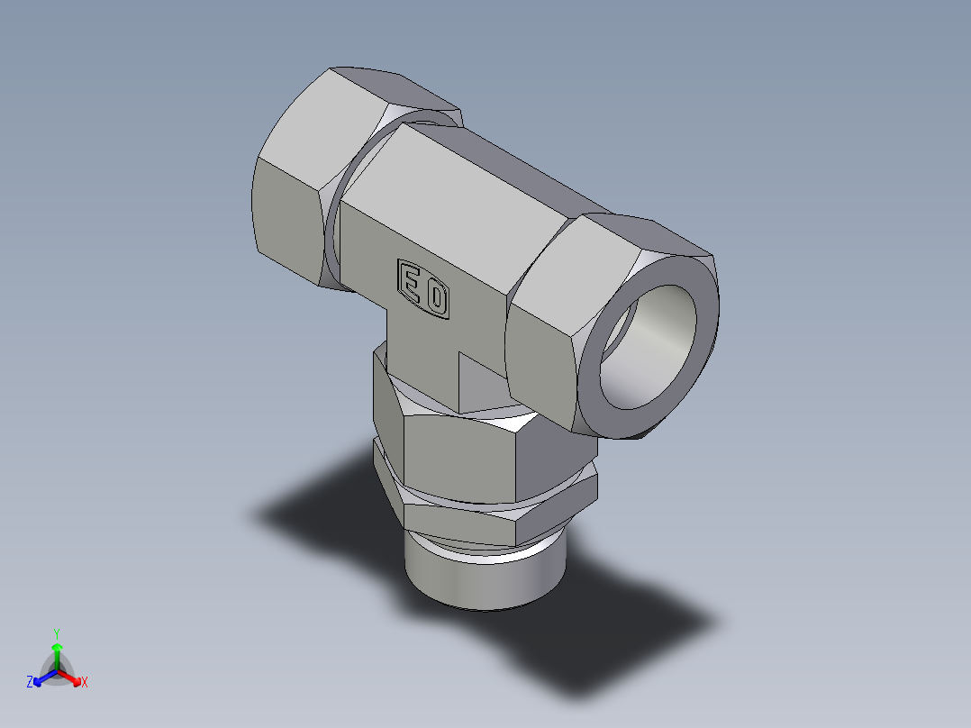 卡套式工业通用硬管接头EO_Assembled_adjustable_standpipe_branch_tee_EVT28LM71