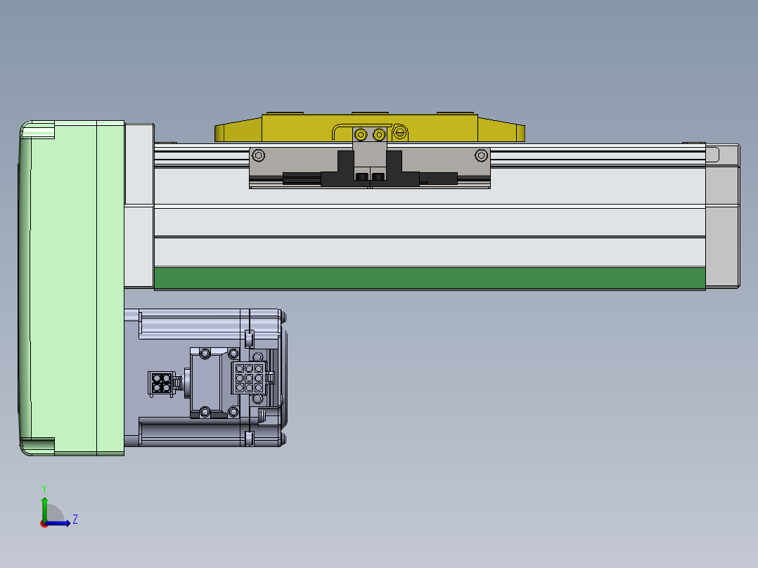 GTH内嵌丝杆全封闭GTH8-BM-200W左视图