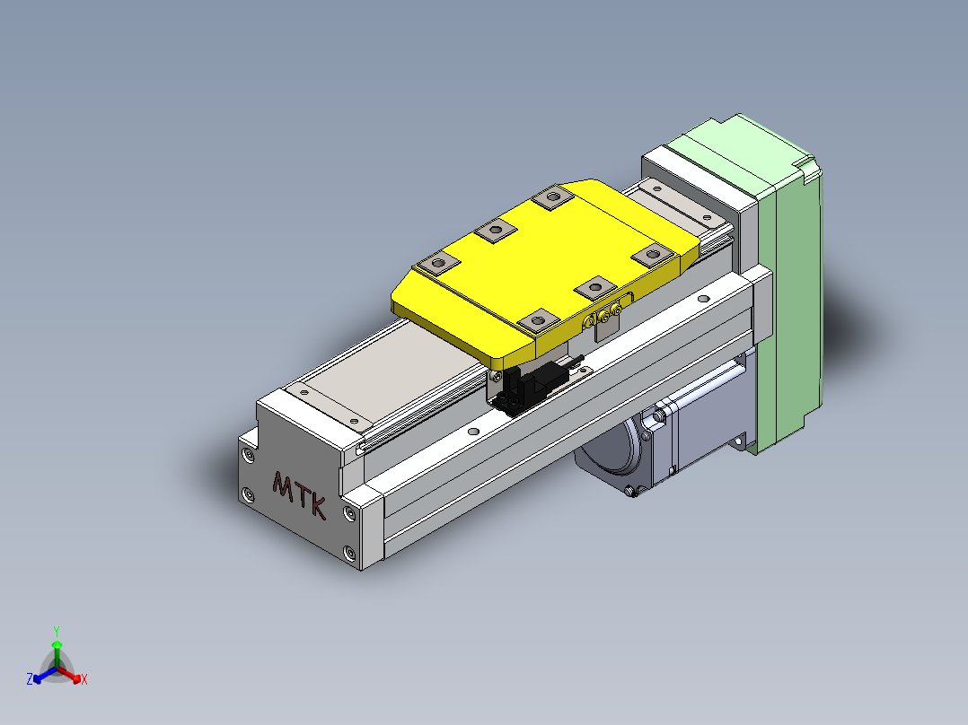 GTH内嵌丝杆全封闭GTH8-BM-200W正等轴测图