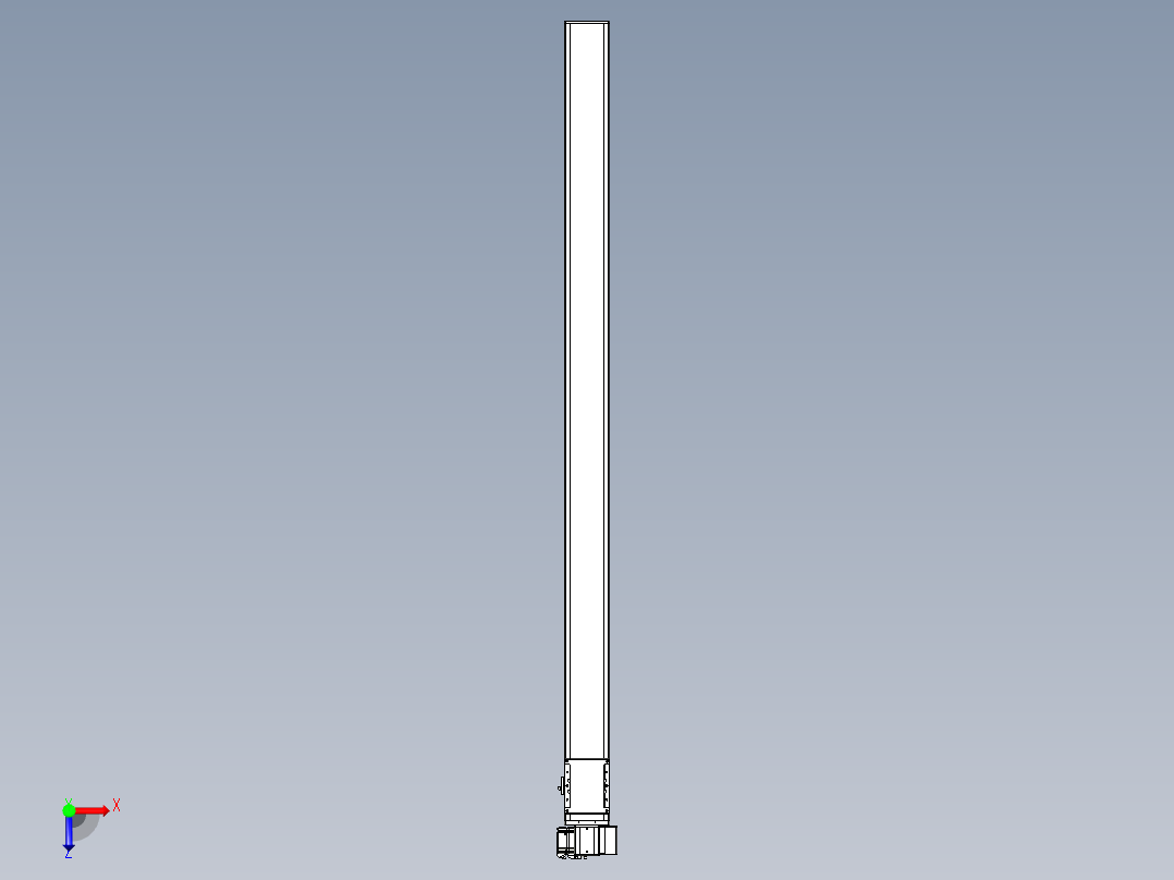 同步带全封闭直线模组TPA-HCB-105D-90-L1650-RP-Y-P20-N3俯视图