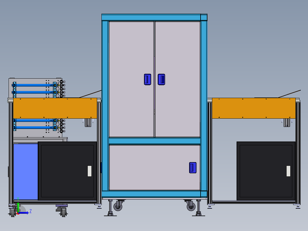 金手指贴胶带机左视图