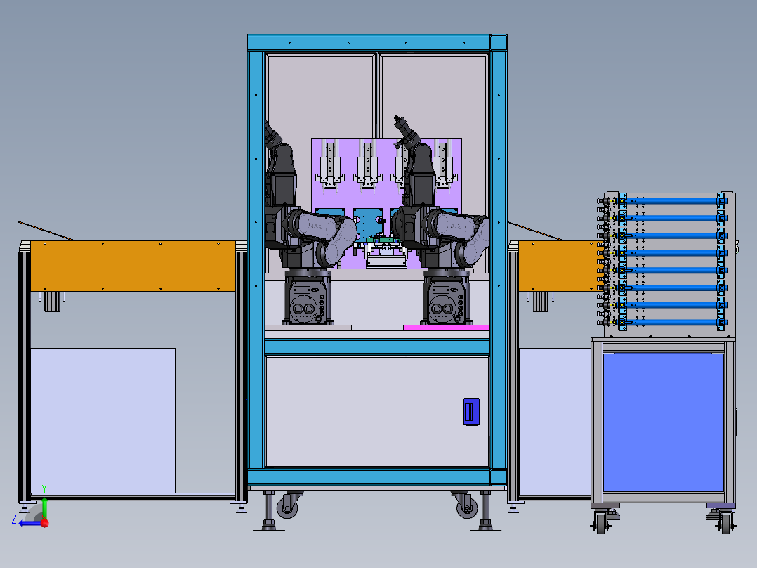金手指贴胶带机右视图