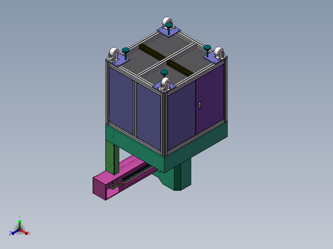 自动锁螺丝机（电子行业）正等轴测图