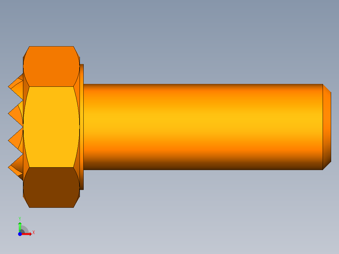六边形夹具M8前视图