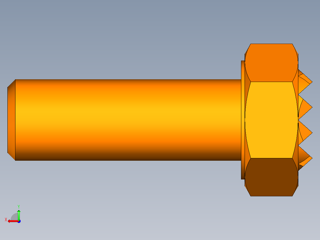 六边形夹具M8后视图