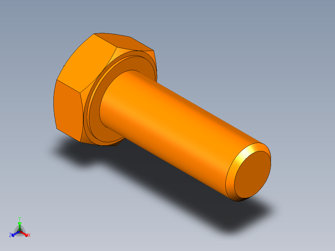 六边形夹具M8正等轴测图