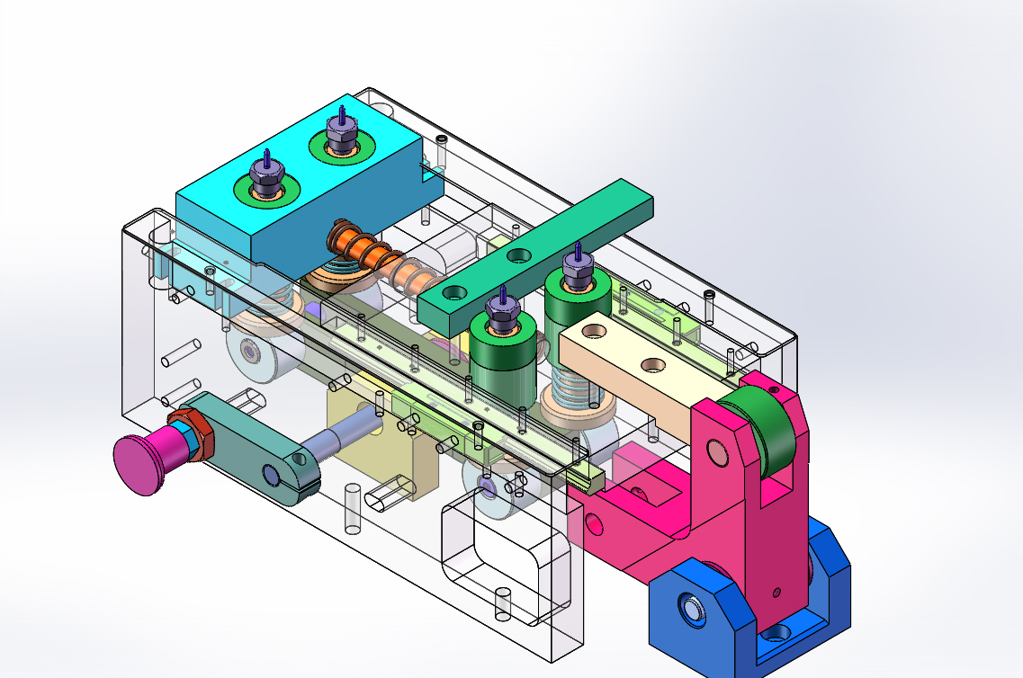 带定位针的机械拉料装置sw18可编辑