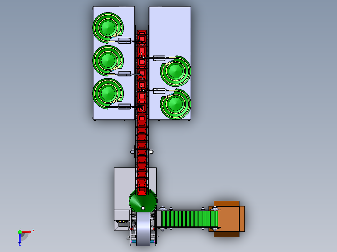 振动盘包装机器sw20俯视图