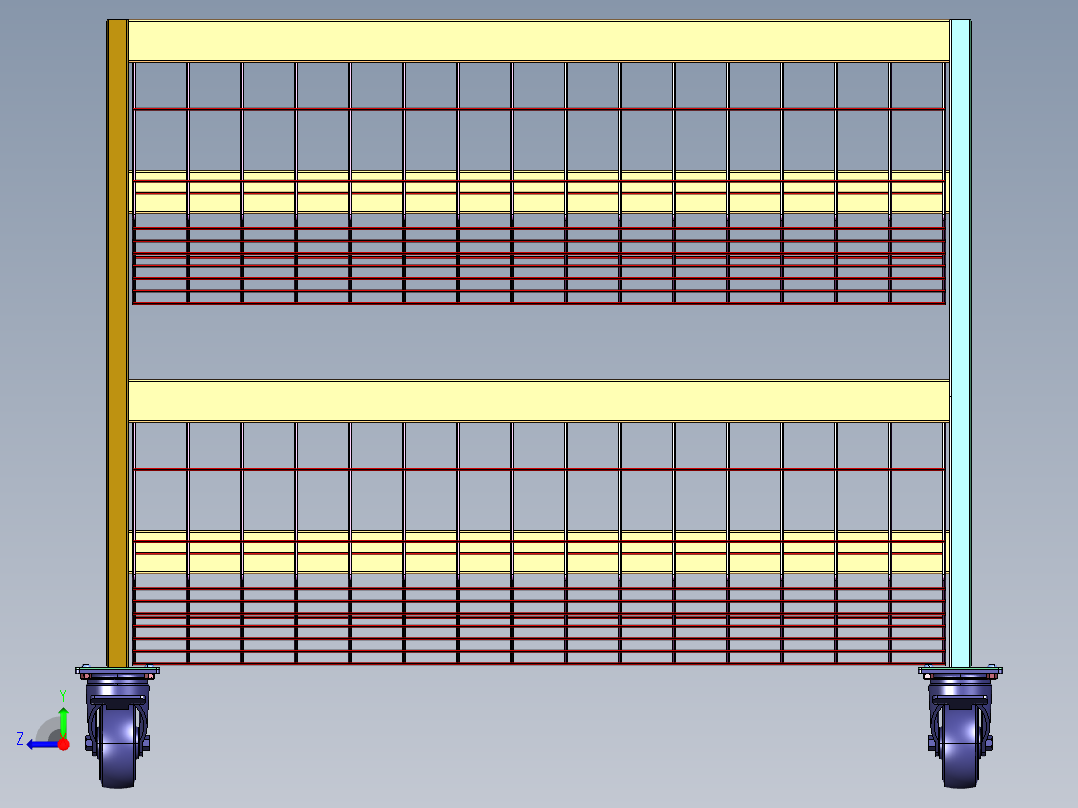 围栏搬运周转拣货车右视图