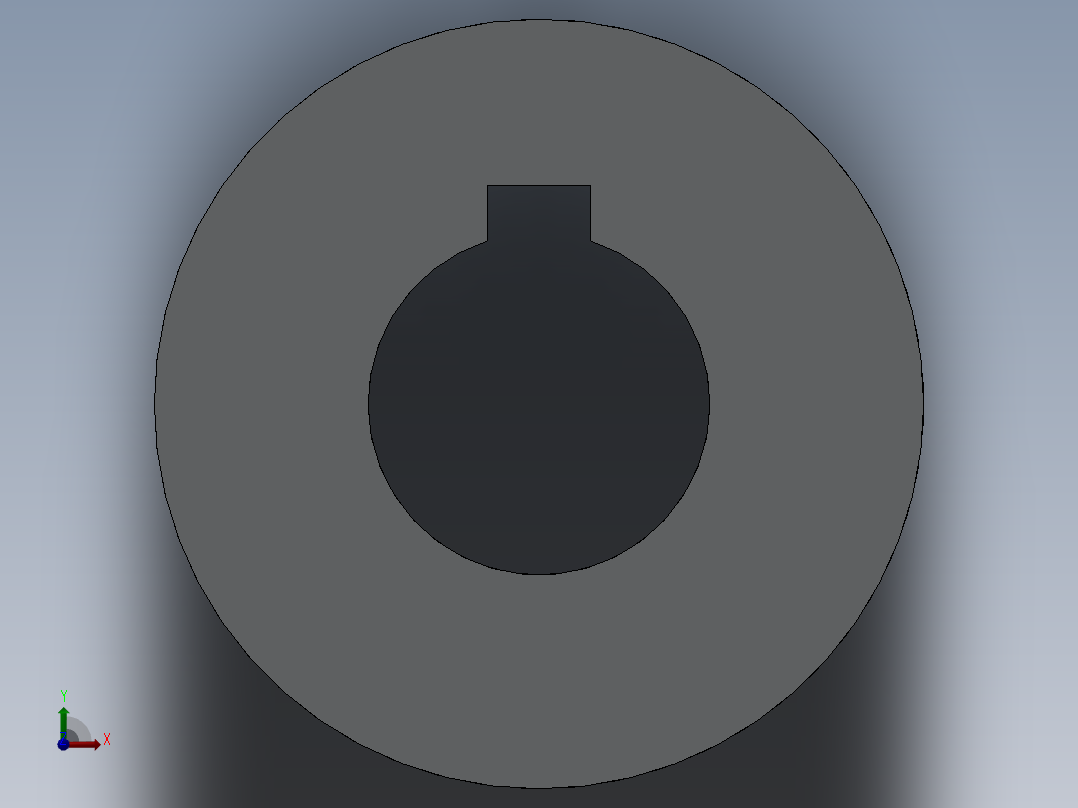 三木联轴器AL-075(改建槽尺寸）.SLDPRD前视图