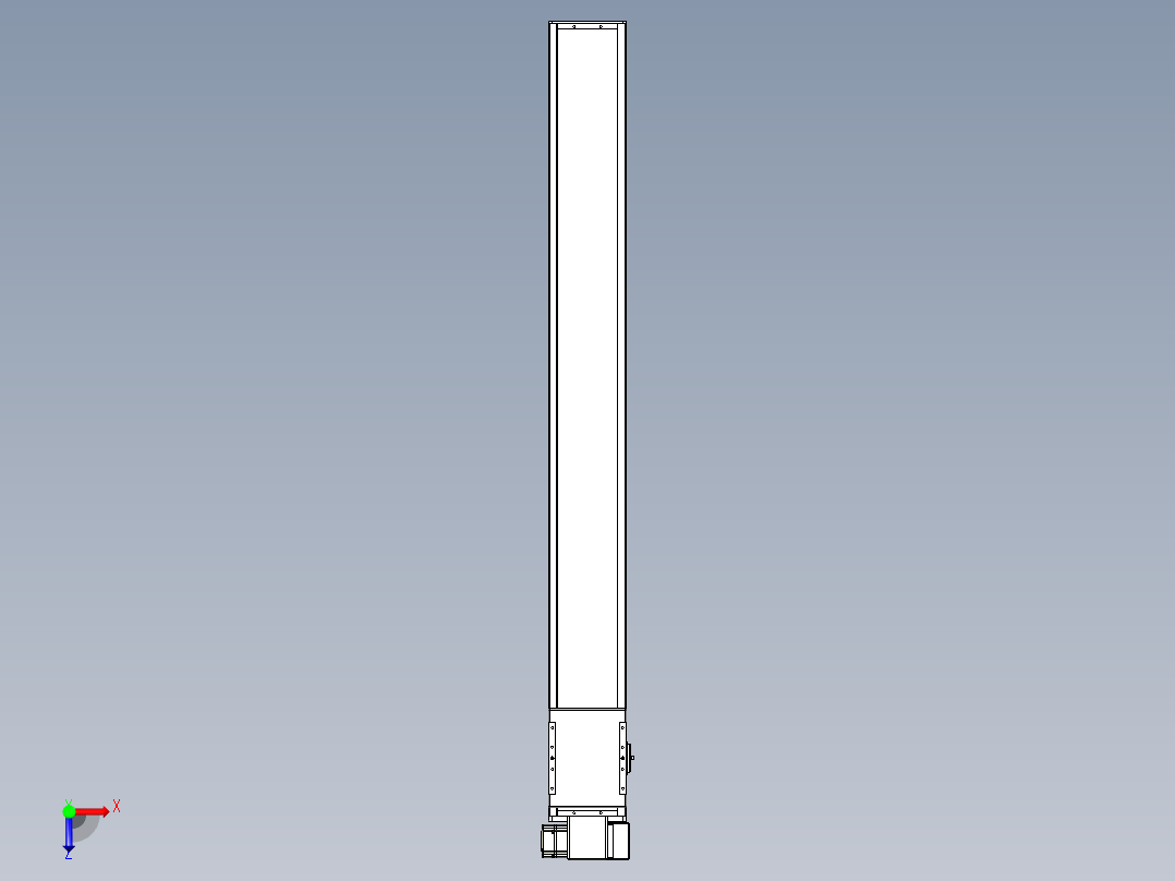 同步带全封闭直线模组TPA-HCB-14D-120-L1200-RP-C-P40-N3俯视图