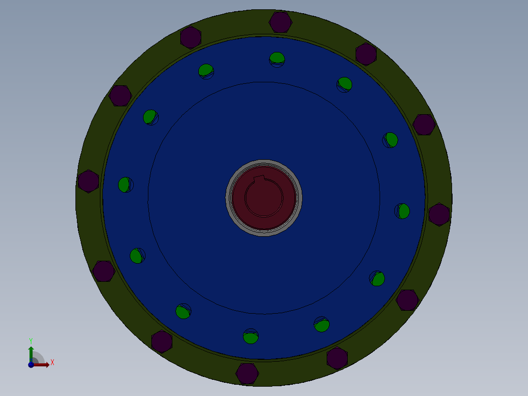 盾构机行星齿轮减速器设计(2)前视图