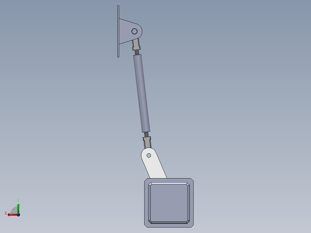 曲柄机构后视图