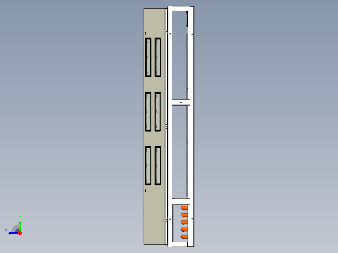 电器柜 电控柜 (102) 机械设计素材右视图