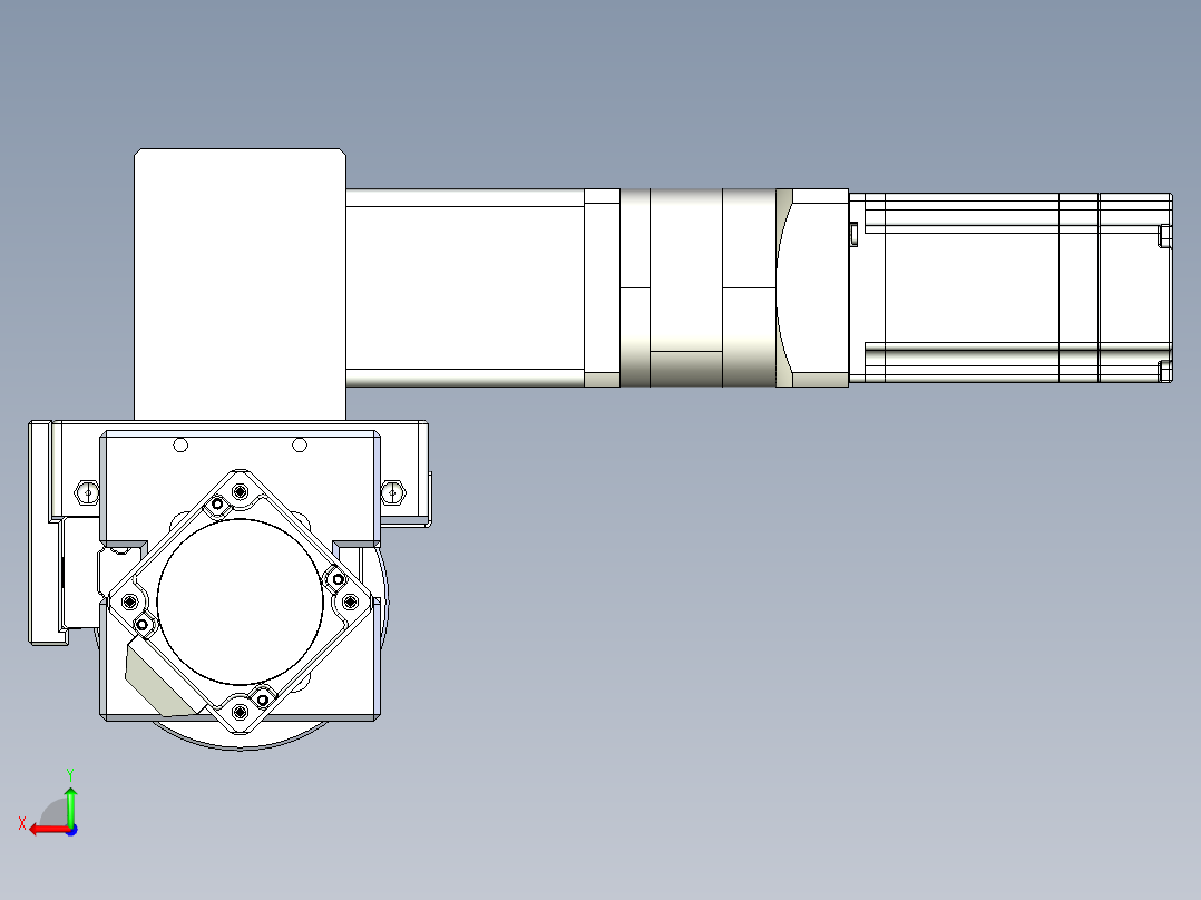 威洛博直线电机模组EB6ZR-L140-S960-LZ575K-Z575K-MS3后视图