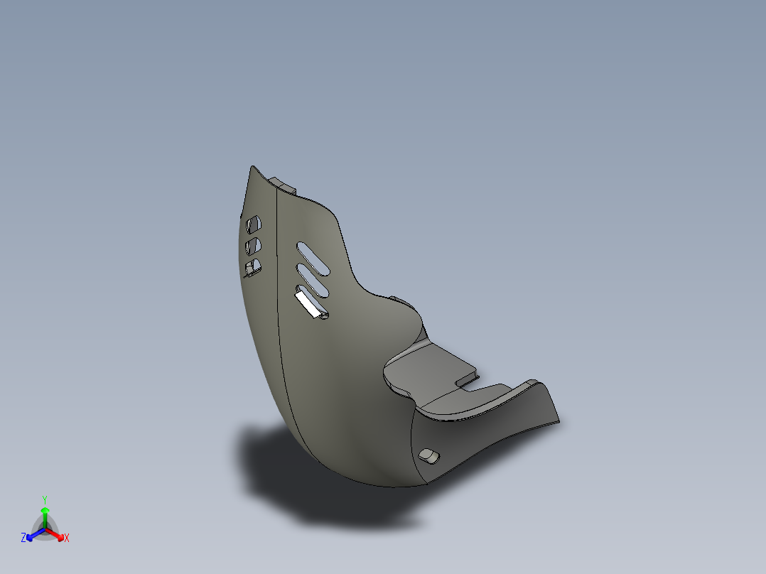 碳纤维桶形座椅carbon-fiber-bucket-seat-stp正等轴测图