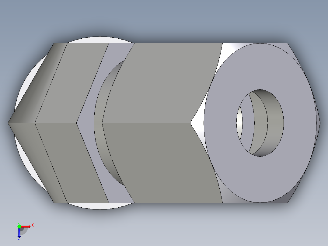卡套式工业通用硬管接头EO_Adjustable_locknut_45_deg_elbow_VEE08ZSMCF俯视图