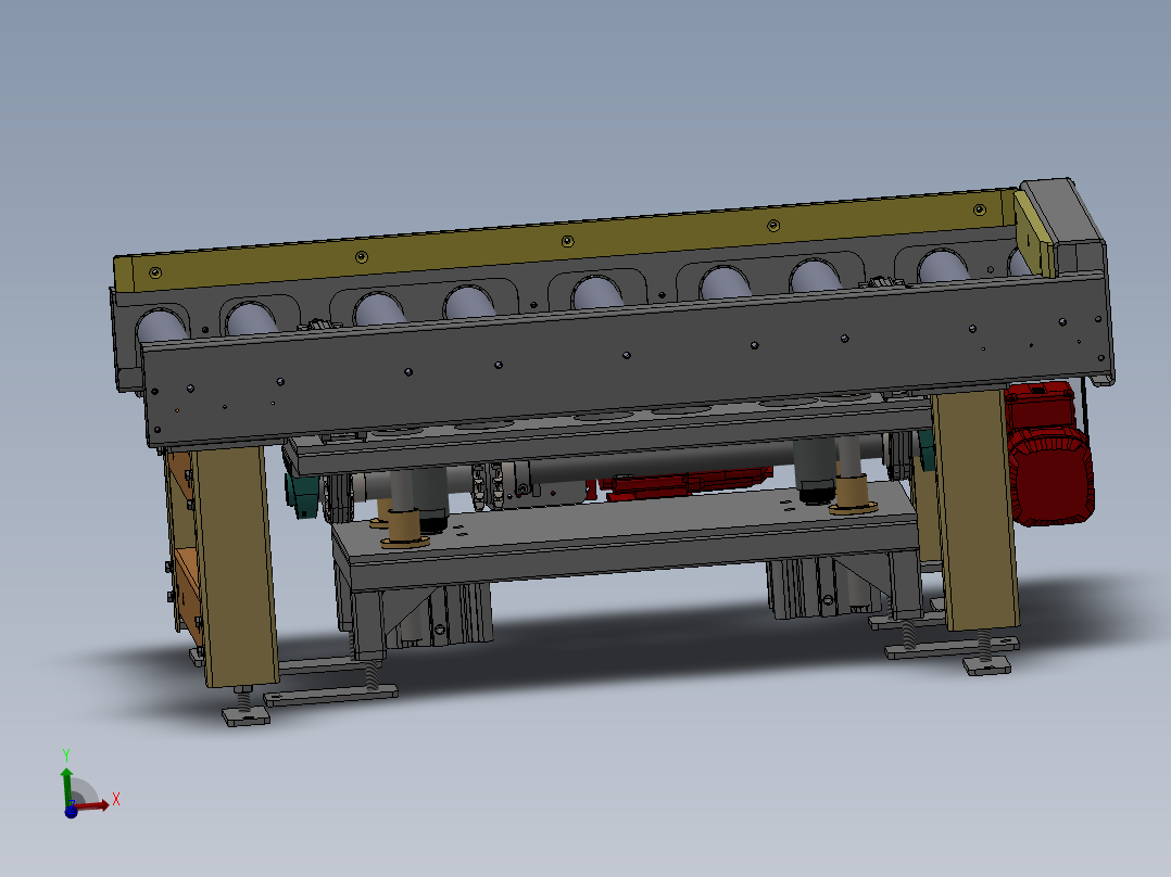 500KG直角换向辊道线sw18可编辑