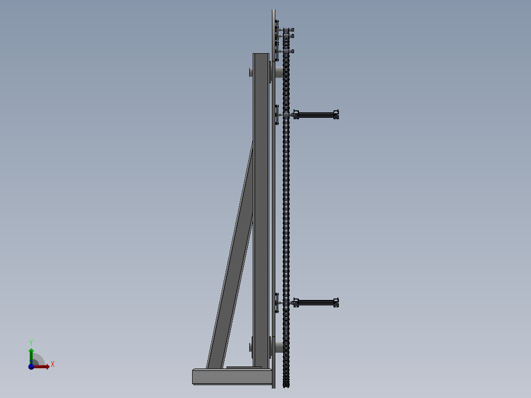 立式输送机sw18可编辑前视图