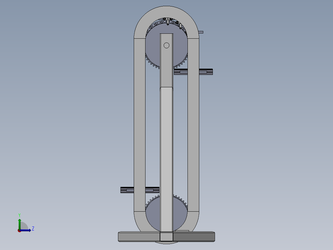 立式输送机sw18可编辑左视图