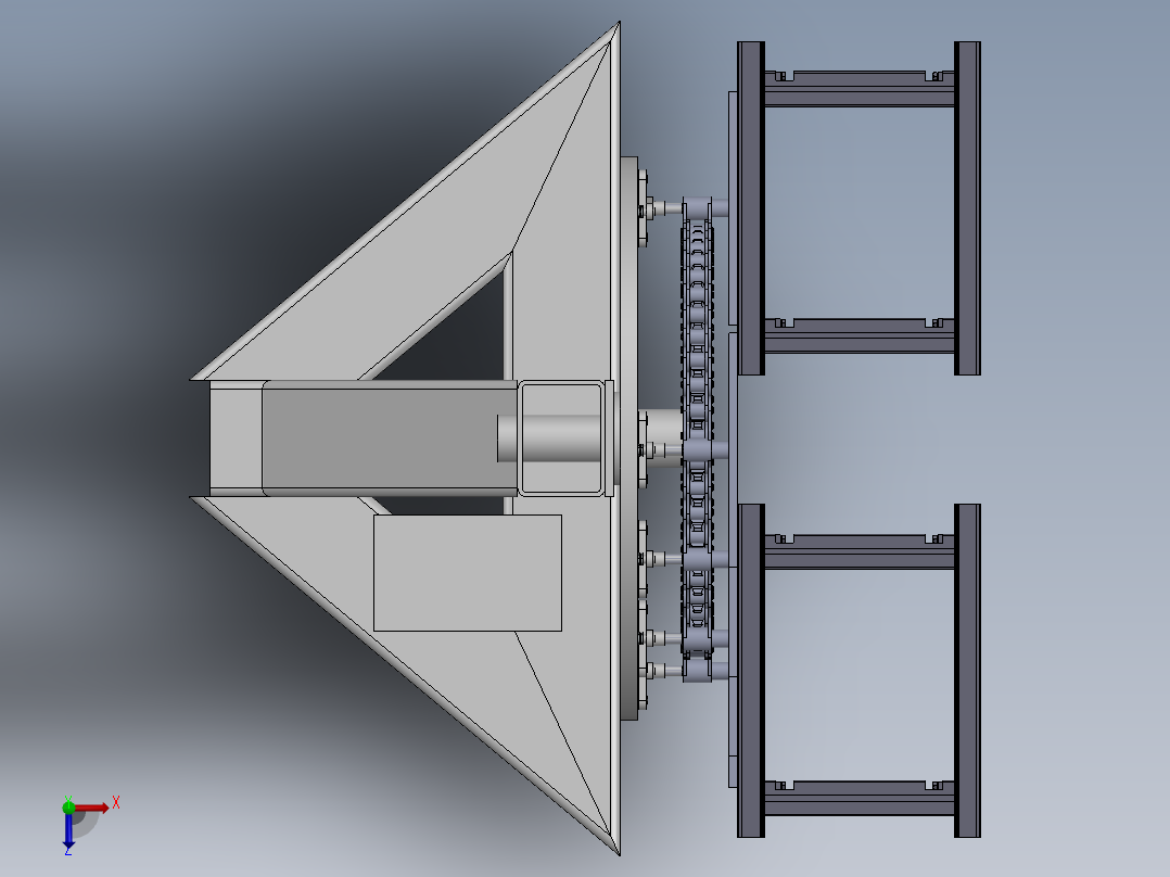立式输送机sw18可编辑俯视图