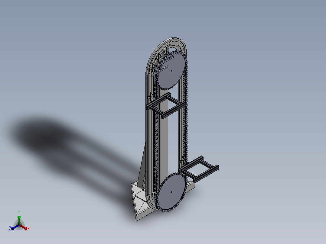 立式输送机sw18可编辑正等轴测图