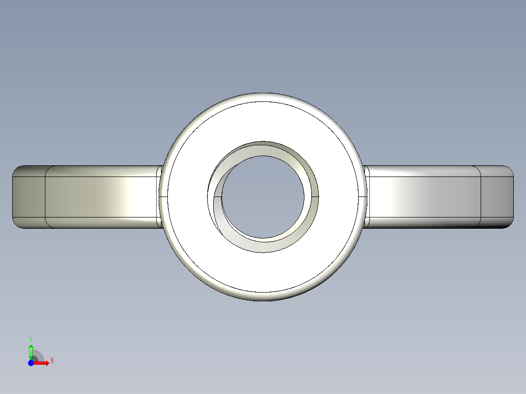 WING NUT 0.25in-20 Thread size 15-32in Base Diameter.IGS前视图