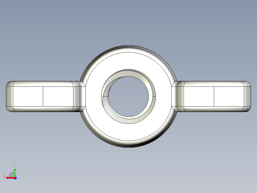 WING NUT 0.25in-20 Thread size 15-32in Base Diameter.IGS后视图