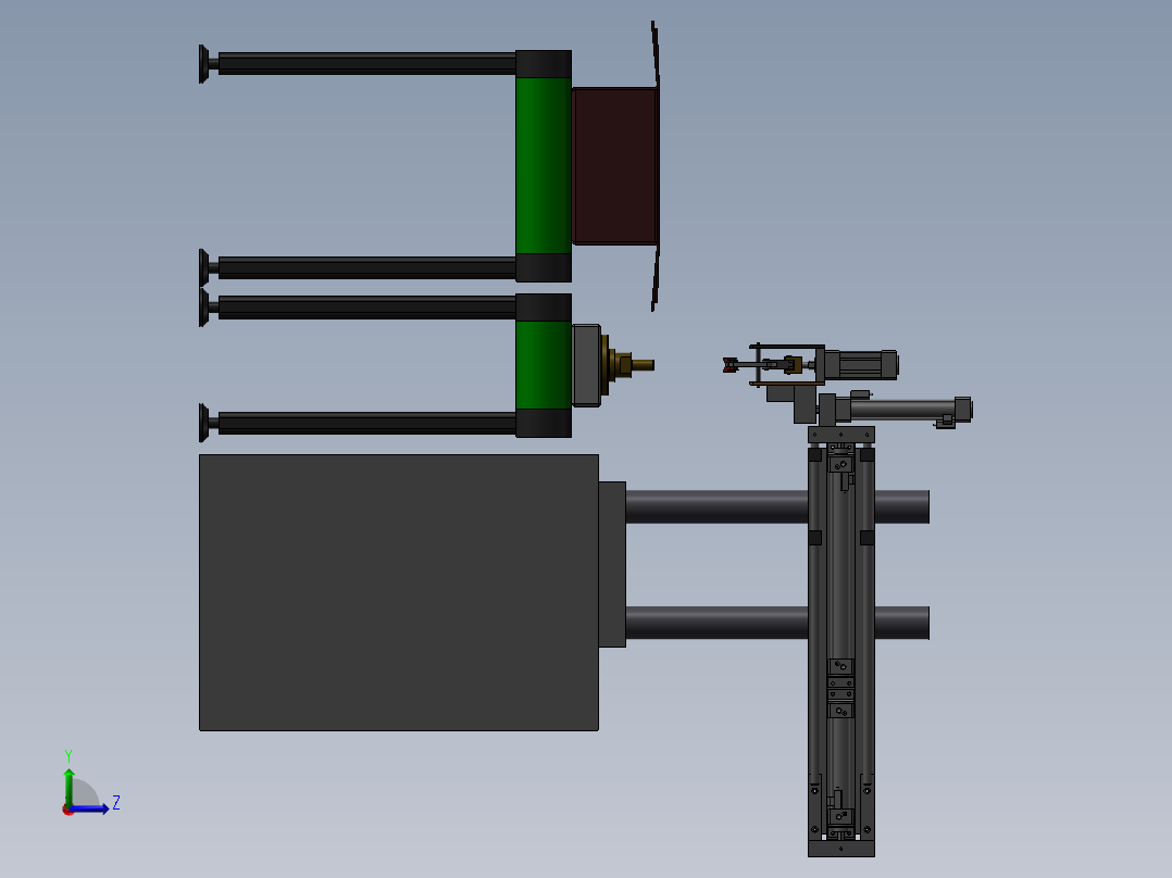 纸盒自动包装机械左视图