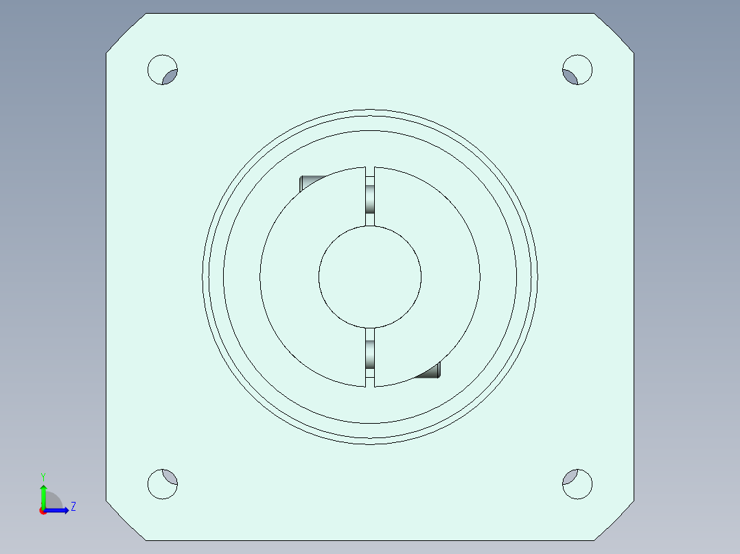 直齿孔PLF160-L2 35-114.3-200-M12-ZJ.stp左视图