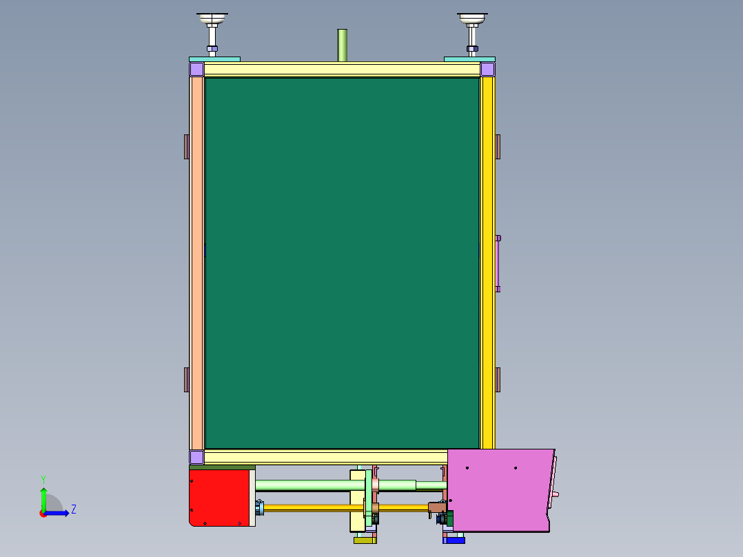 PCB检验配套缓存机左视图