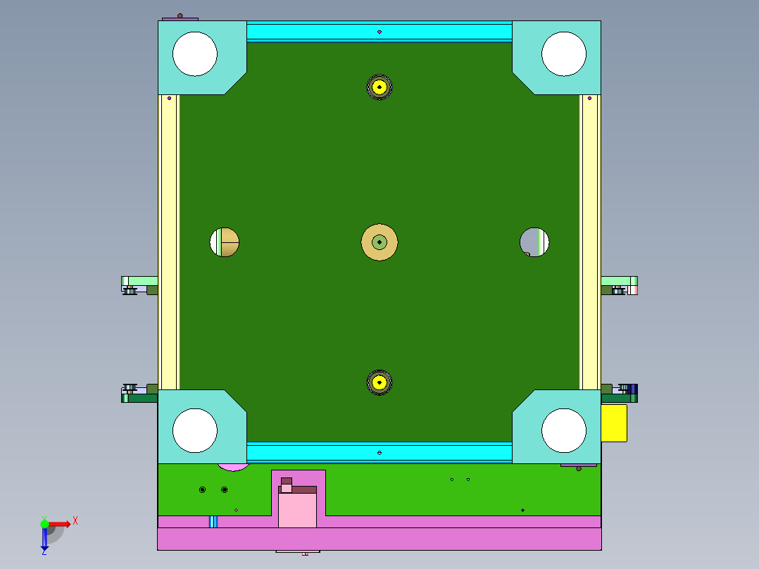 PCB检验配套缓存机俯视图
