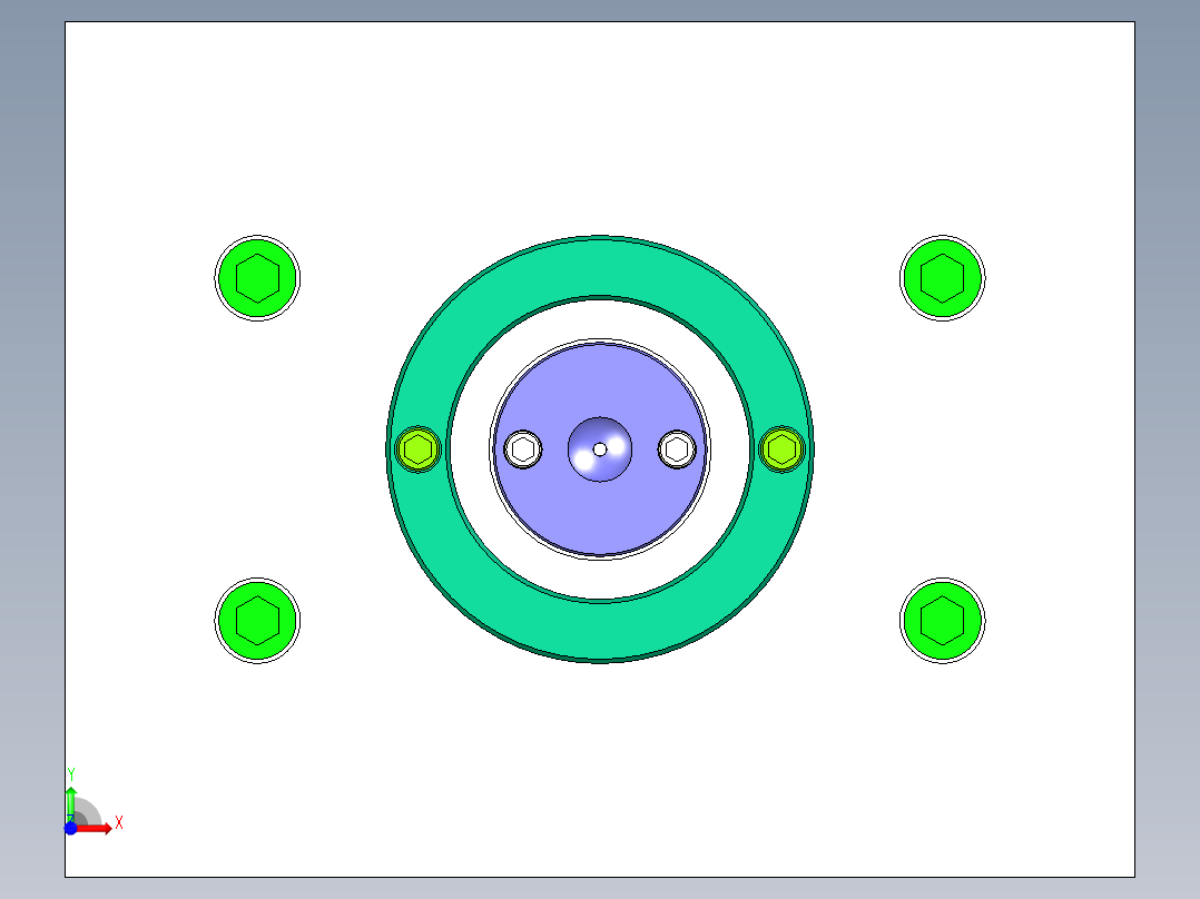 花盆注塑模具设计含三维UG二维说明书前视图