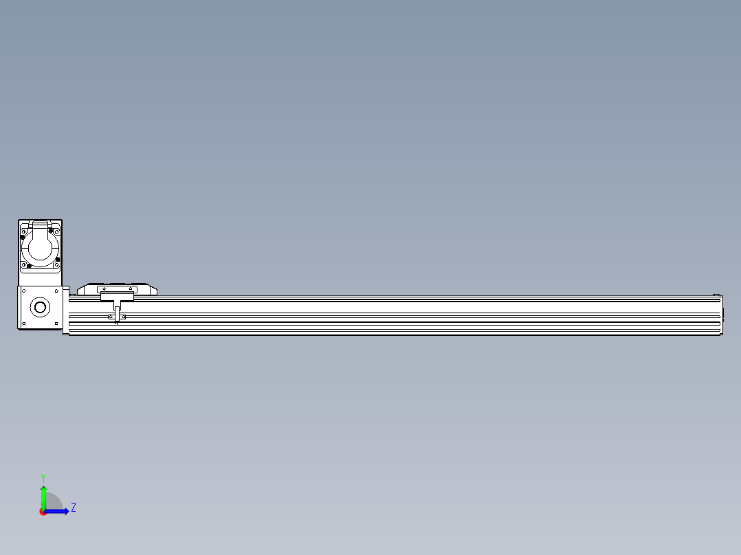 同步带全封闭直线模组TPA-HCB-85D-90-L800-LU-Y-P20-N3左视图