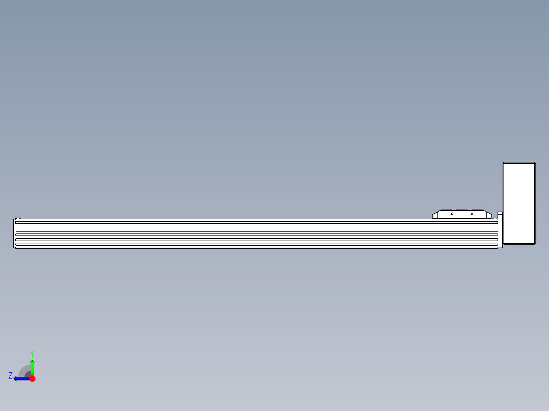 同步带全封闭直线模组TPA-HCB-85D-90-L800-LU-Y-P20-N3右视图