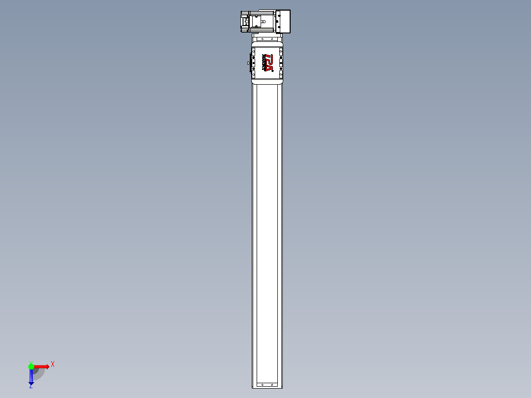 同步带全封闭直线模组TPA-HCB-85D-90-L800-LU-Y-P20-N3俯视图