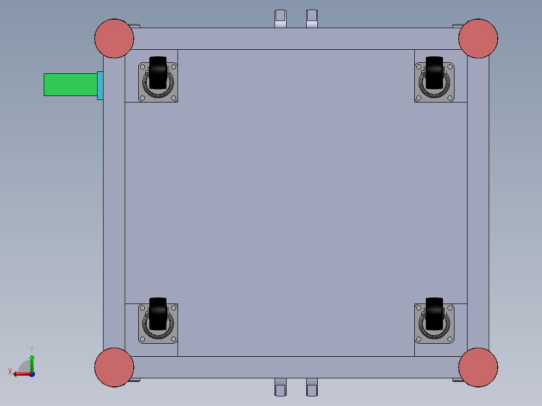 振动盘 外直径700 带直线送料器 400方案后视图