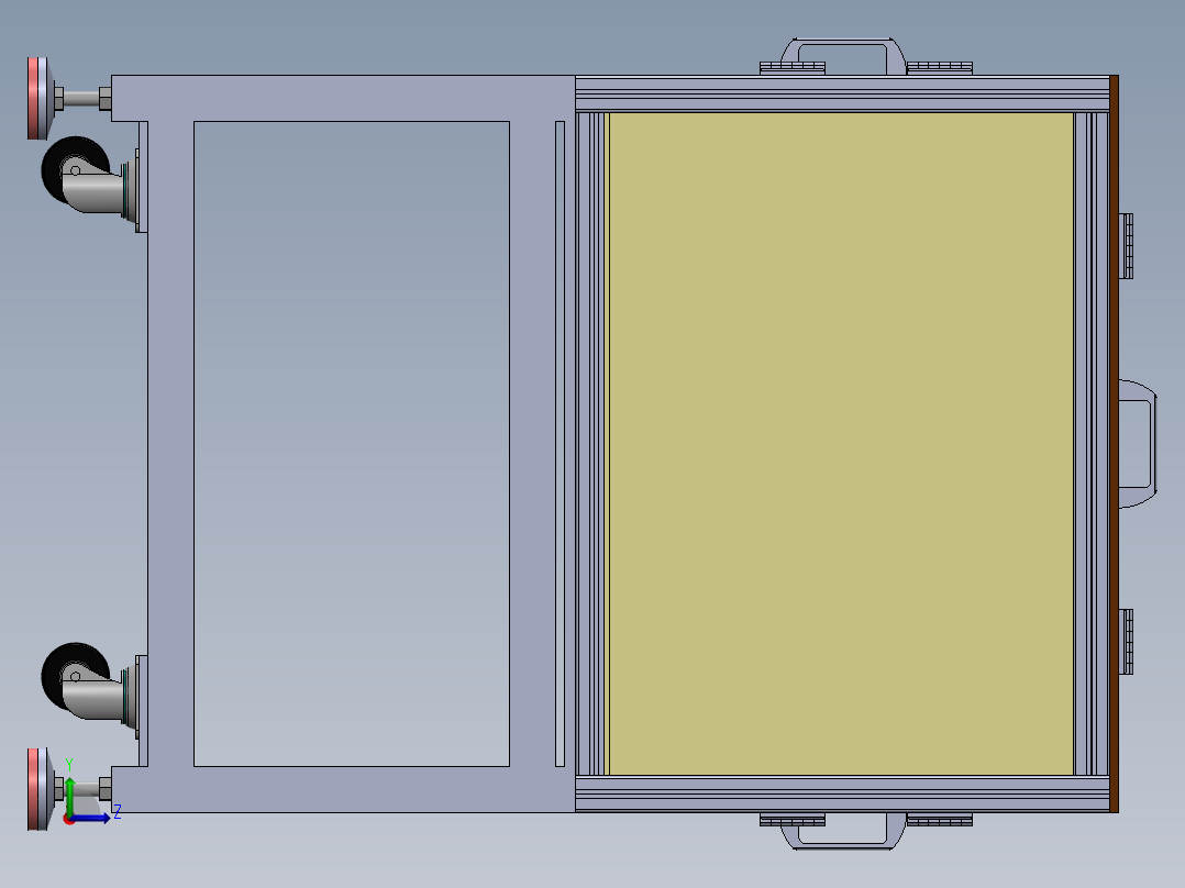振动盘 外直径700 带直线送料器 400方案左视图