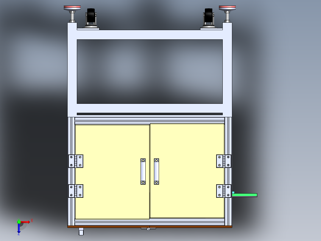 振动盘 外直径700 带直线送料器 400方案俯视图