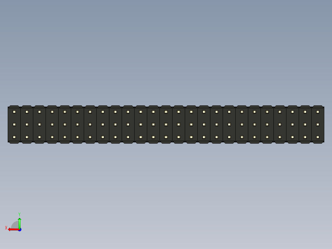 彩色公头100mil（2.54mm）系列-DS1021_black_3x25p_100mil_Type1_rev1.0后视图