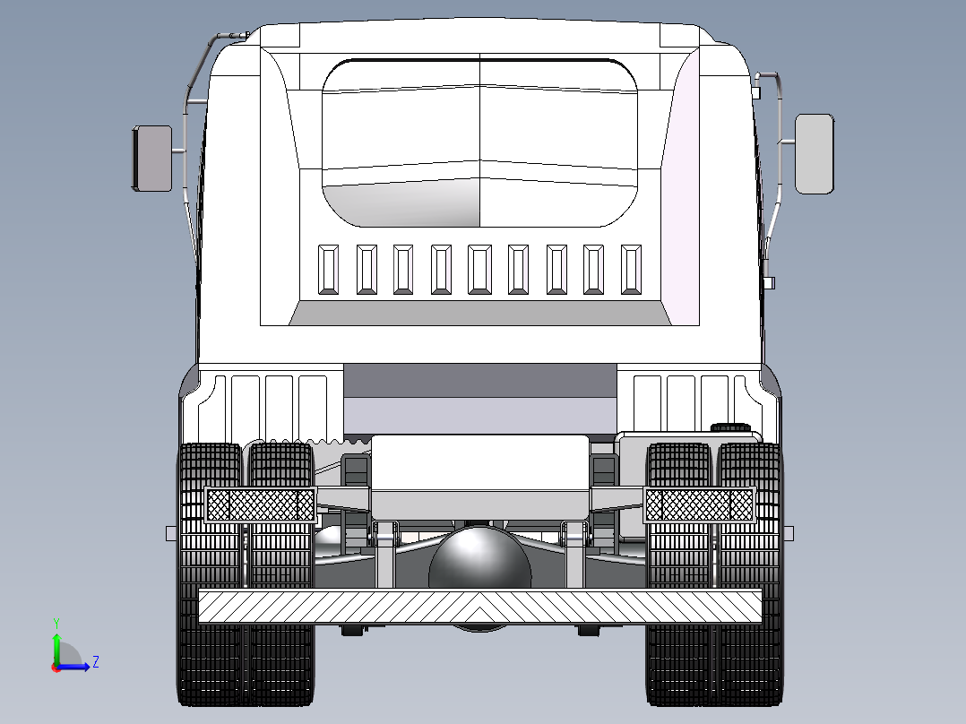 五十铃汽车底盘左视图