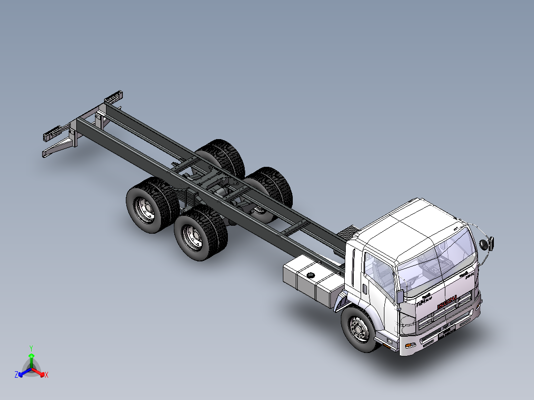 五十铃汽车底盘正等轴测图