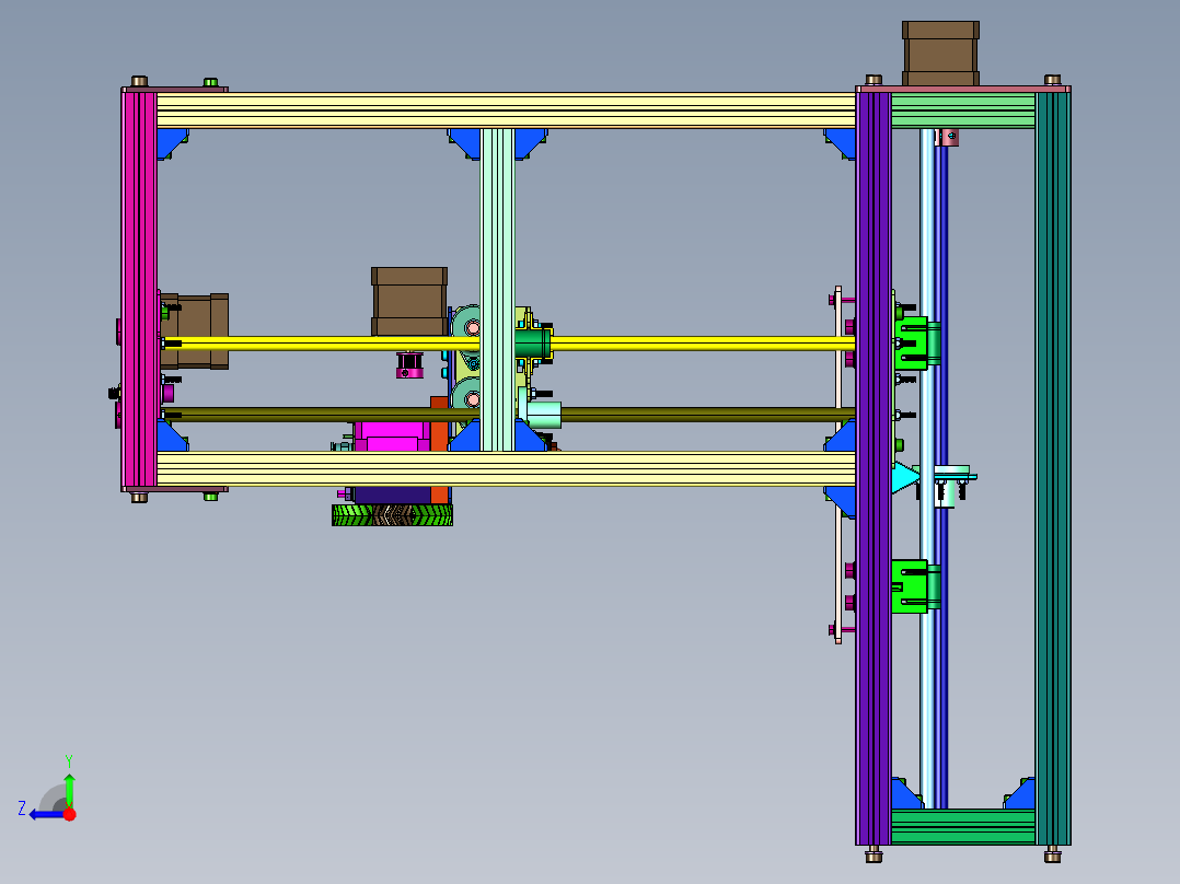 高精度线轨3D打印机diy套件右视图