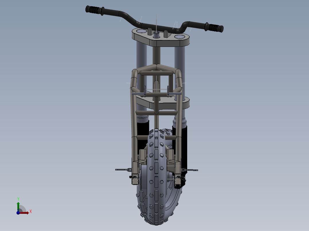 电动自行车 摩托车 (11)前视图