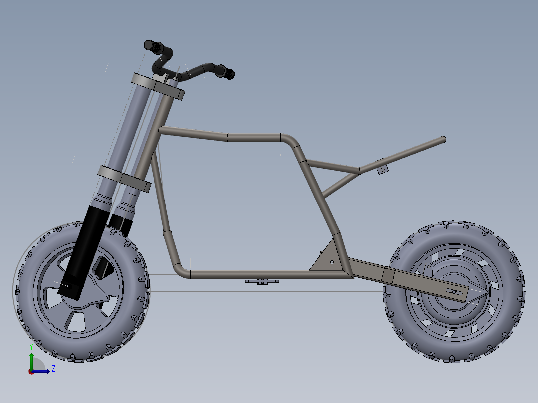电动自行车 摩托车 (11)左视图